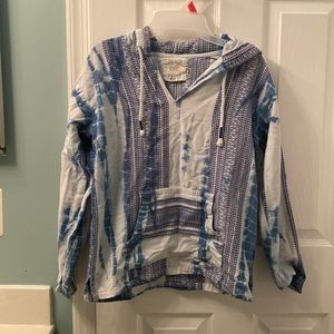 Beach by exist blue tie-dye hoodie